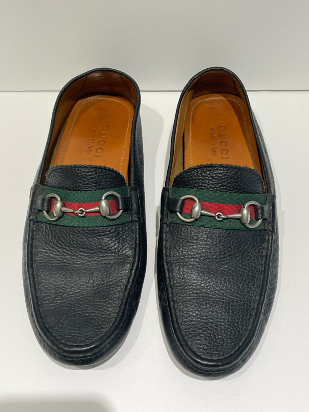 Gucci Loafers Leather Shoes Driver Horsebit Black Mens UK 9 US 9.5 - Picture 3 of 8